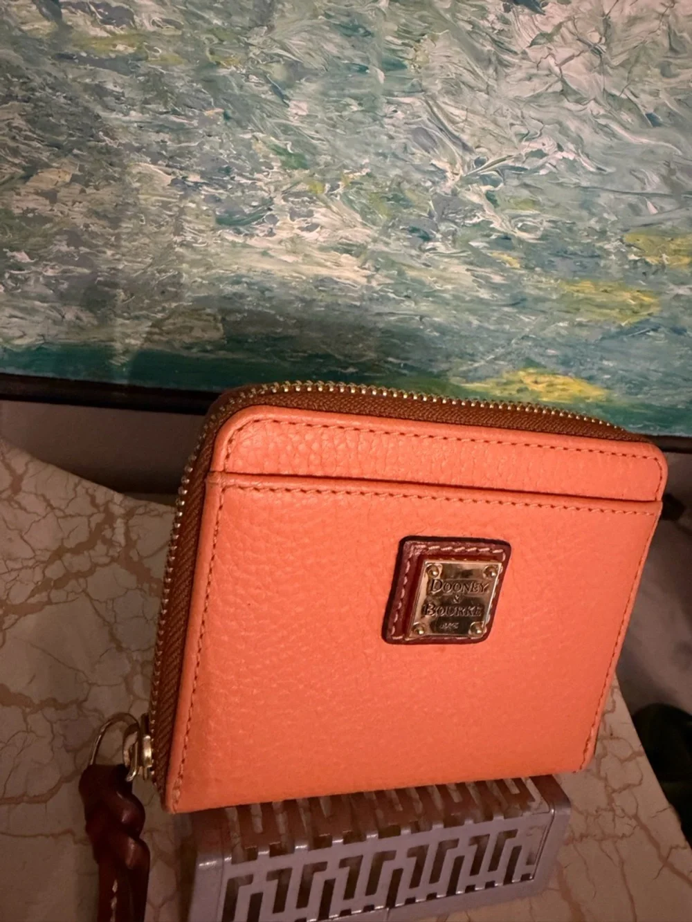 Dooney & Bourke Clementine Pebbled Leather Zip Wallet